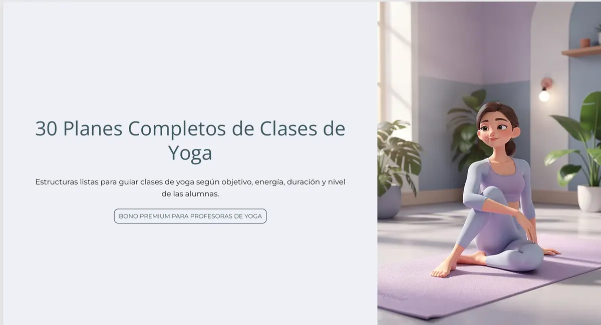 Vista previa de 30 planes completos de clases de yoga